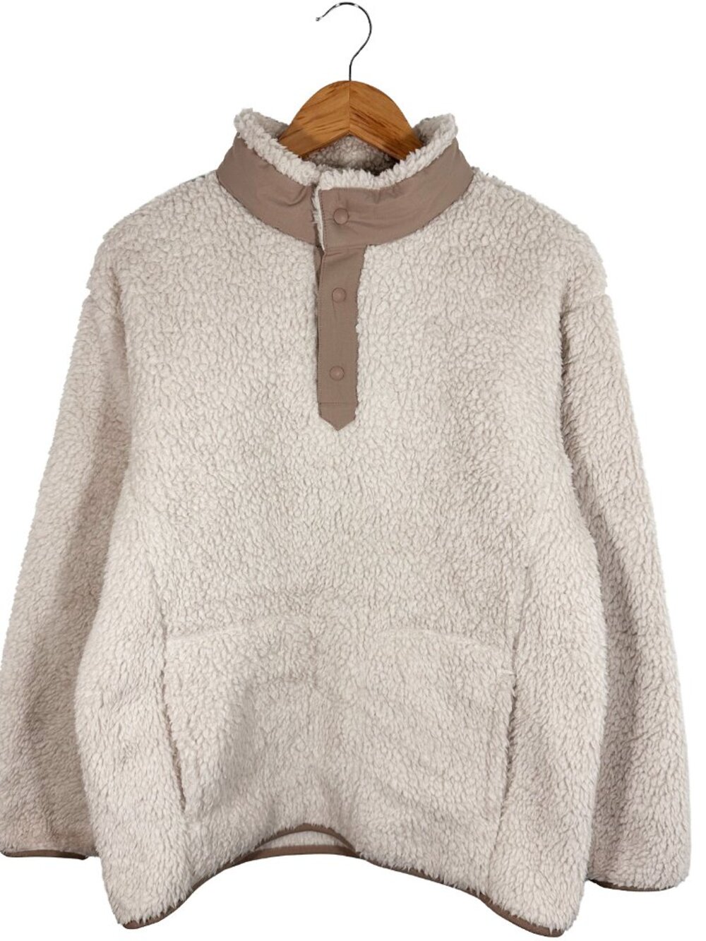 Uniqlo x White Mountaineering White Fleece Pullover Jacket Size Mens L